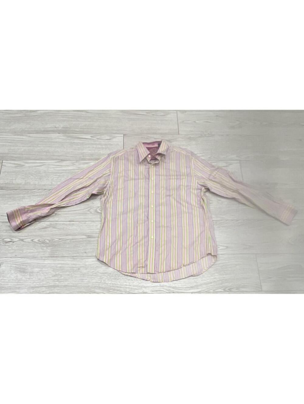 SPRING/SUMMER Robert Graham Men's Pink Striped Cotton Casual Dress Shirt L $158